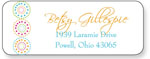 Queen Bee Personalized Return Address Labels - Spirals Orange (LBL-31)
